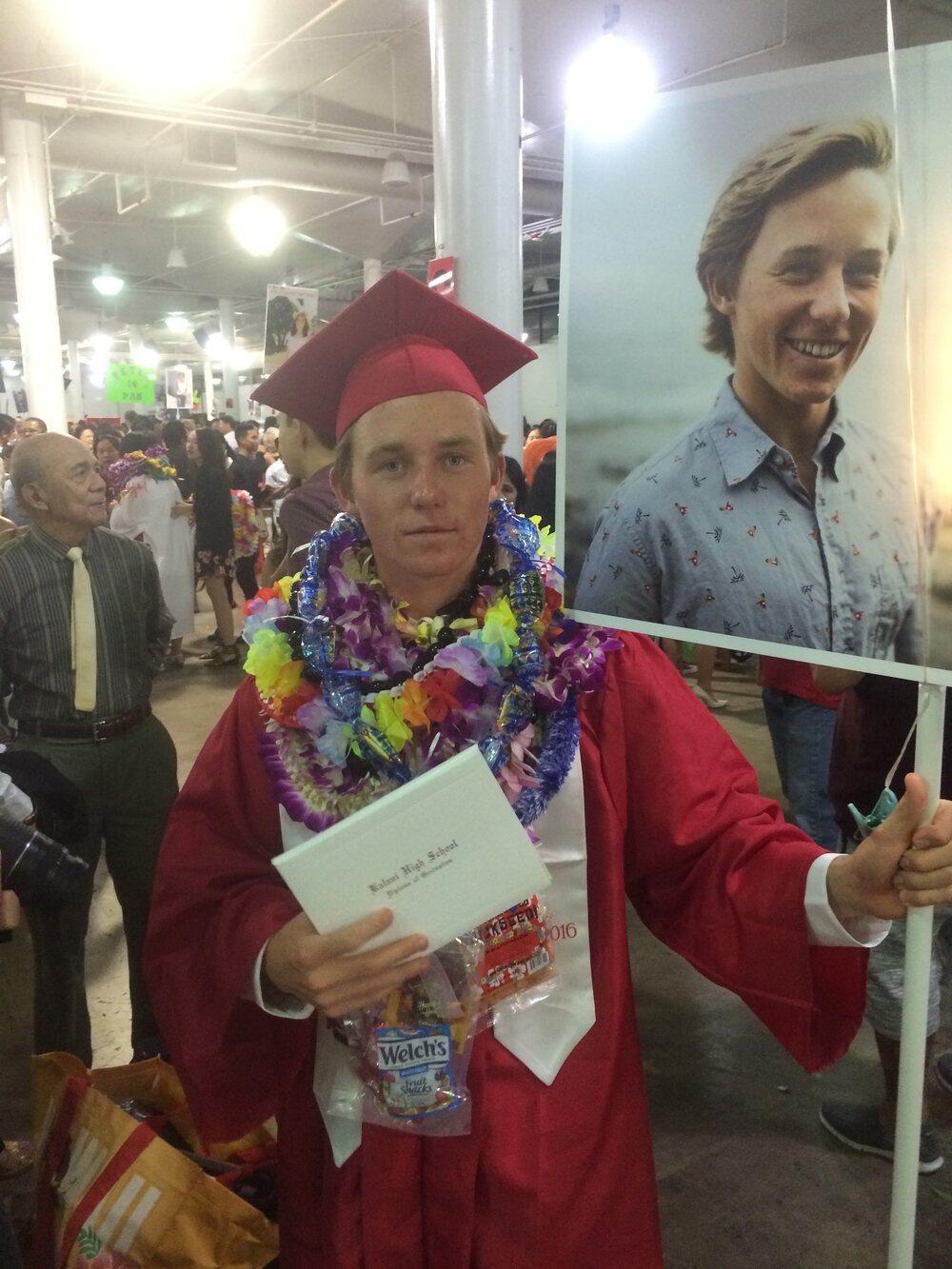 A young Jaro at his high school graduation, an early personal milestone