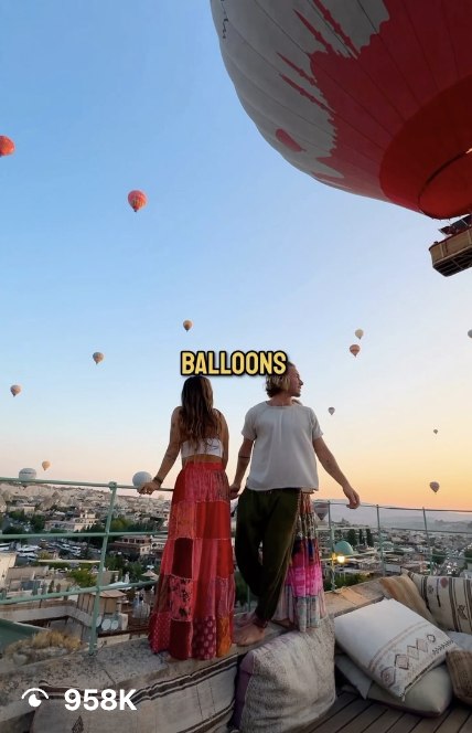 Cappadocia hot air balloon reel thumbnail